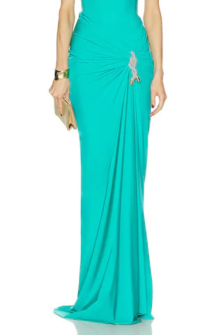 SILVIA TCHERASSI Claudia Skirt in Aqua | FWRD | FWRD 