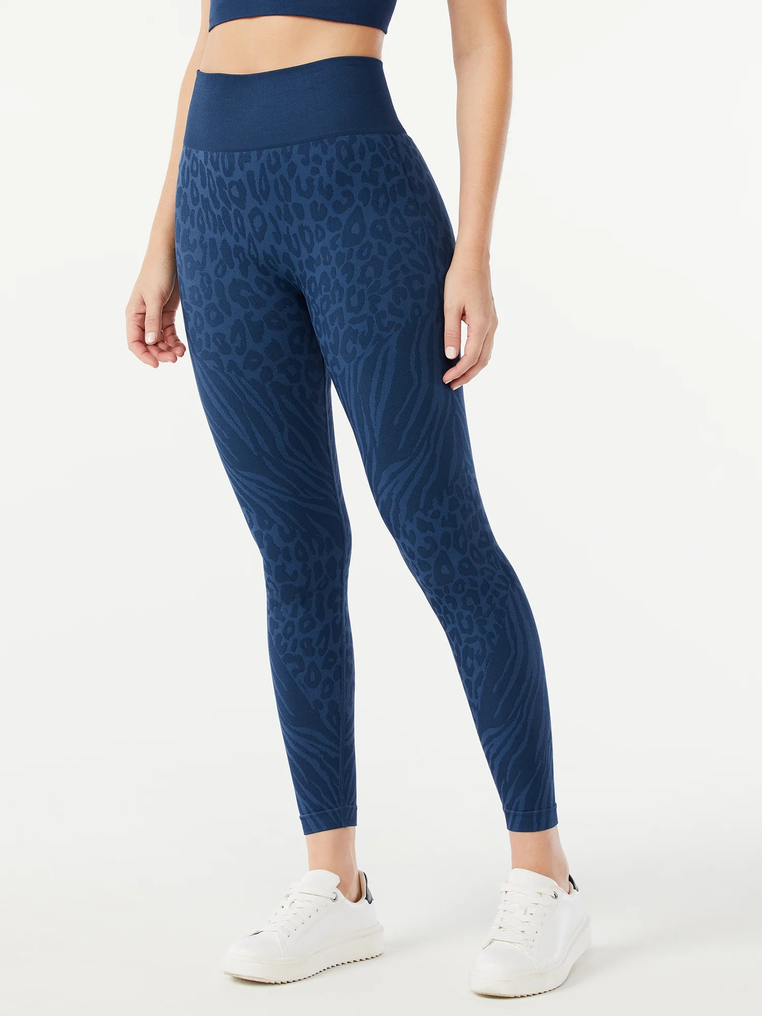 Sofia Active by Sofia Vergara Women’s Seamless High Waisted Animal Print Leggings - Walmart.com | Walmart (US)