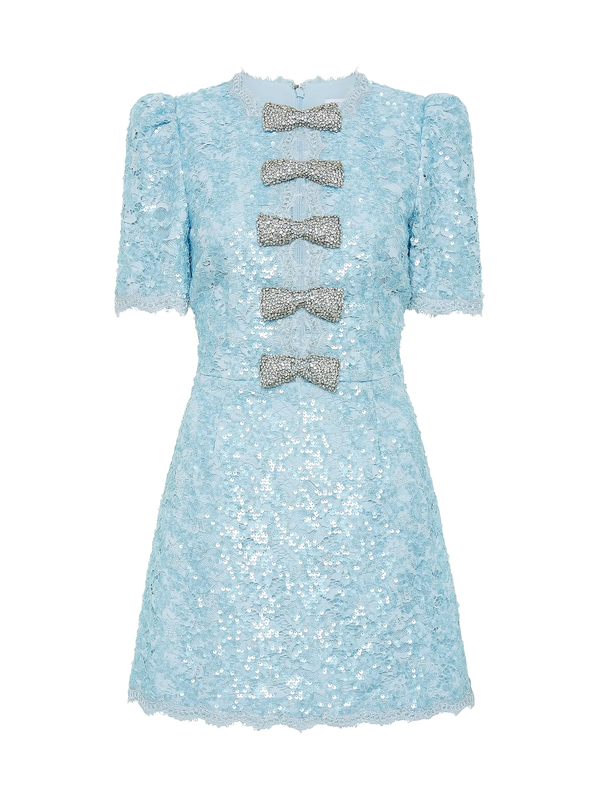 Nicky Hilton x Rebecca Vallance Leyla Sequined Lace Minidress | Saks Fifth Avenue