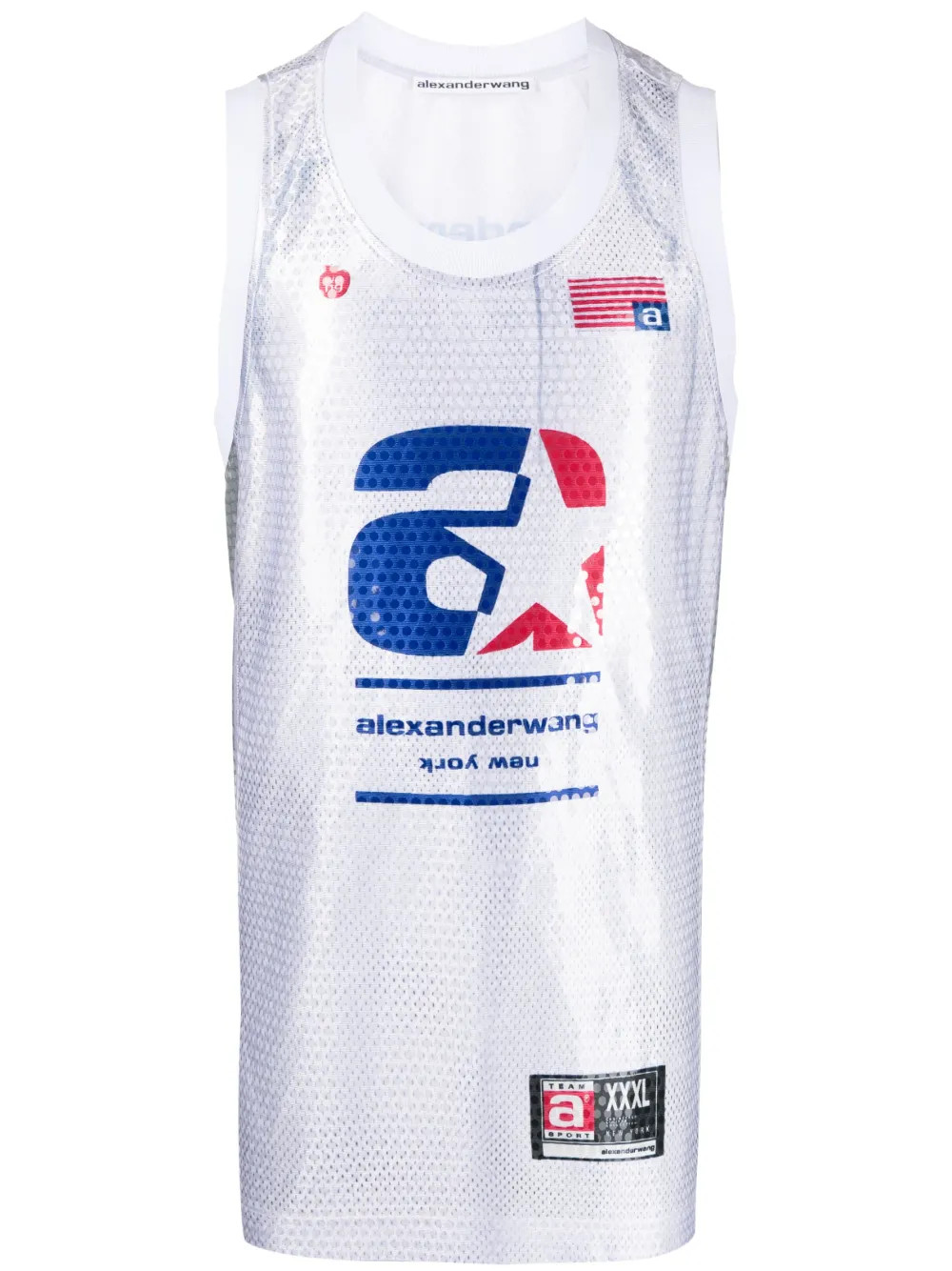 Alexander Wang Astar Basketball Sleeveless Tank Top | White | FARFETCH CN | Farfetch (CN)