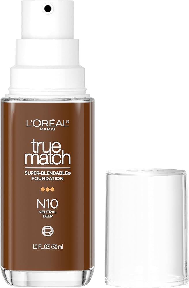 L'Oreal Paris True Match Super-Blendable Foundation, Medium Coverage Liquid Foundation Makeup, N1... | Amazon (US)