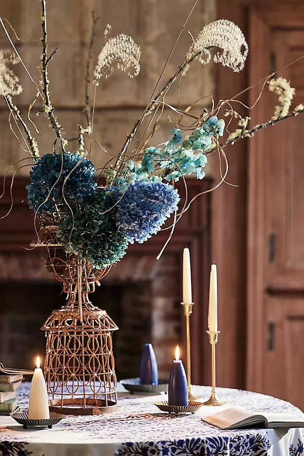 Aged Iron Wire Pedestal Urn | Anthropologie (US)