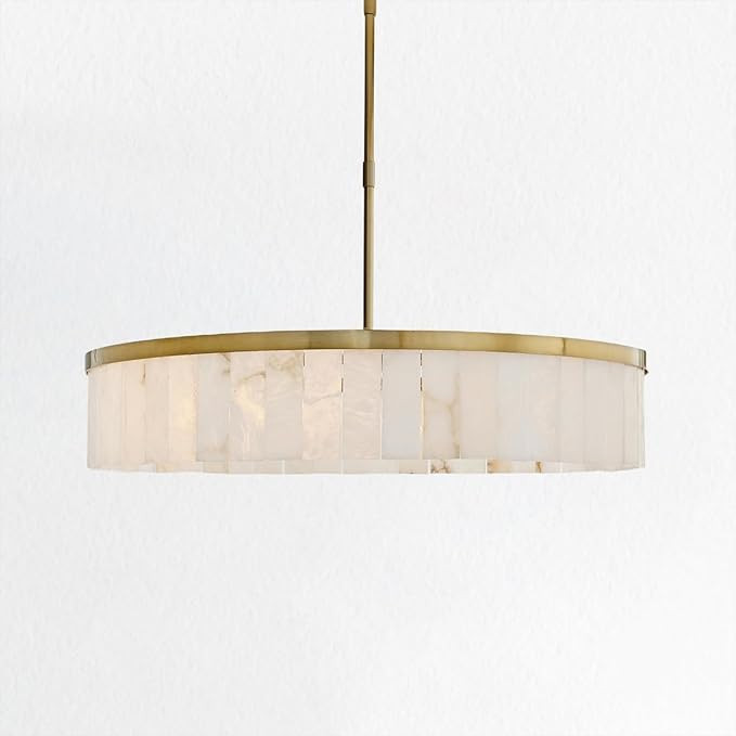 Alabaster Rustic Chandelier, Rustic Refinement, Living Room, Iron Frame, Living Room Chandlier, 4... | Amazon (US)