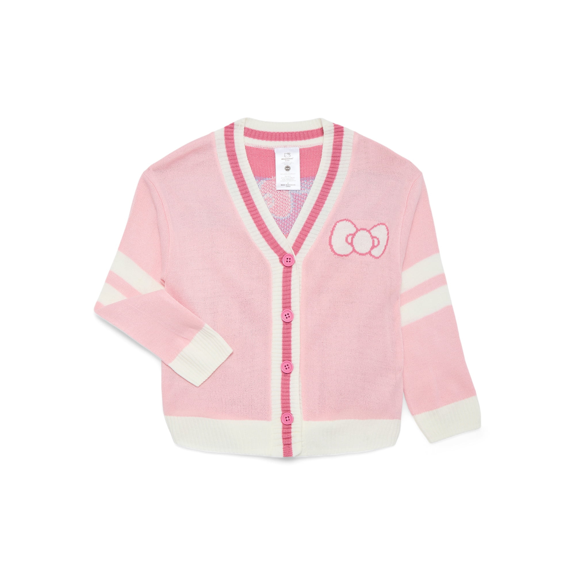 Hello Kitty Toddler Girls Button Down Cardigan with Long Sleeves, Sizes 12M-5T - Walmart.com | Walmart (US)