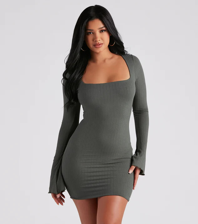 Casual Perfection Ribbed Knit Mini Dress | Windsor Stores