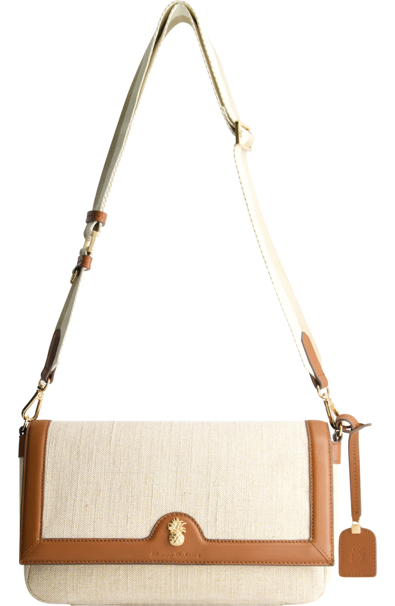 Lurex Linen Long Flap Crossbody | Nordstrom