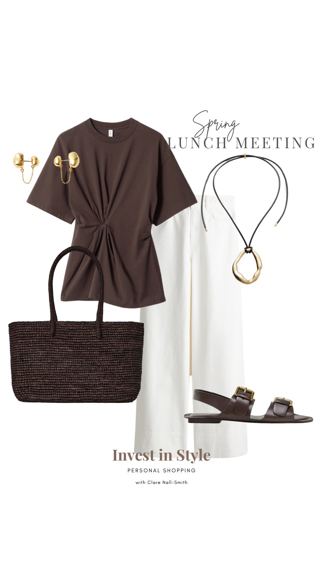 Chic spring outfit 

Chocolate brown 
White jeans 
Work wear 
Smart casual 

#LTKtravel #LTKAprilSpotlight #LTKspring