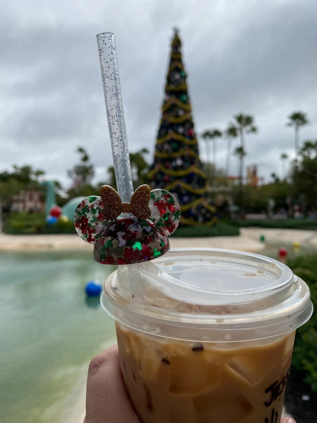 Christmas Mouse Glitter Inspired Straw Topper | Etsy (US)