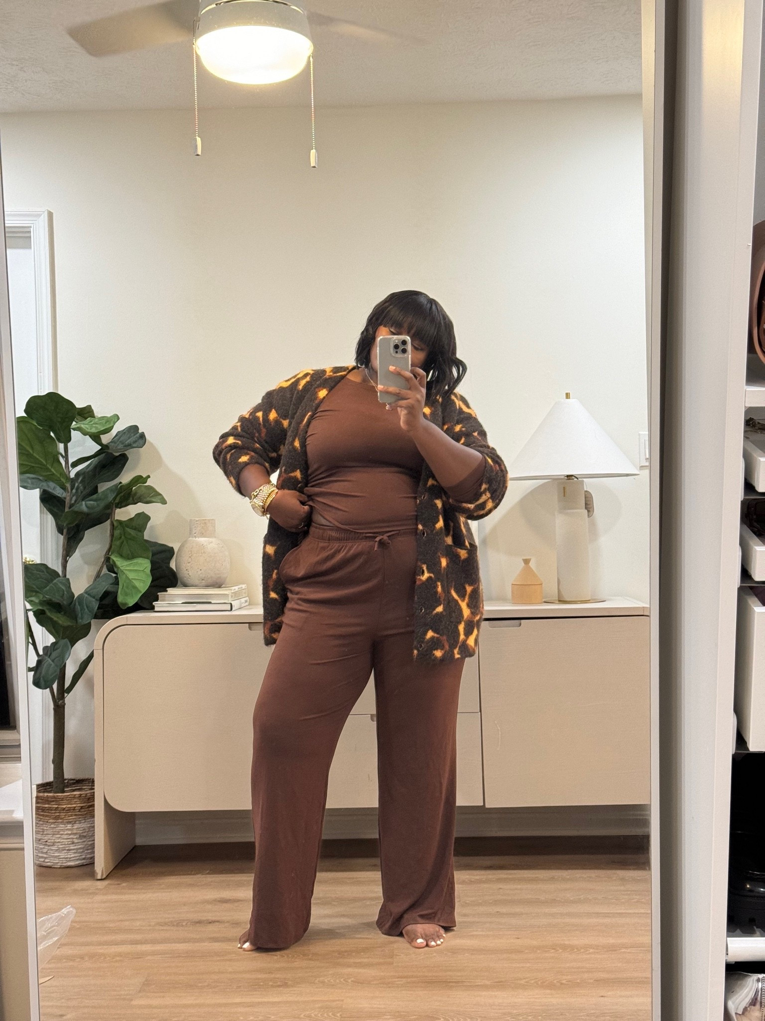 A simple silhouette can make the biggest statement. This monochrome brown look with a textured cardigan adds depth, warmth, and a little personality without feeling overdone.    brown outfit set, fall fashion outfit, cozy fall style, plus size fashion, cardigan outfit, neutral outfit ideas, casual chic outfit

#LTKootd #LTKSeasonal #LTKMidsize