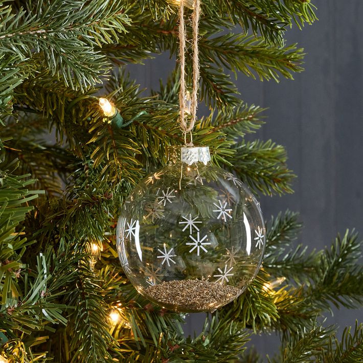 Glass Ball w/ Snowflakes Ornament | West Elm (US)