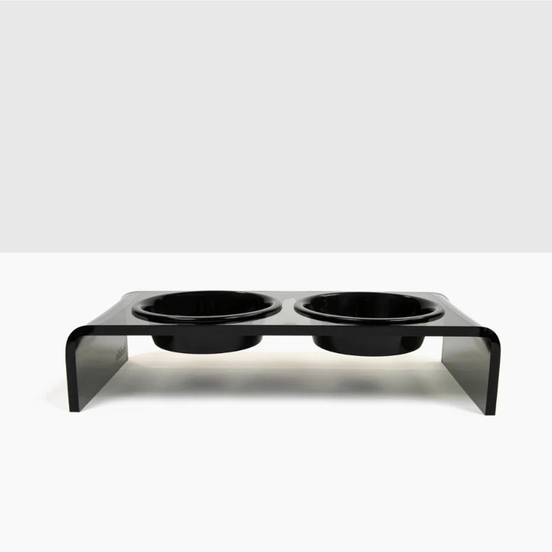Acrylic Double Bowl Elevated Pet Feeder | Wayfair North America