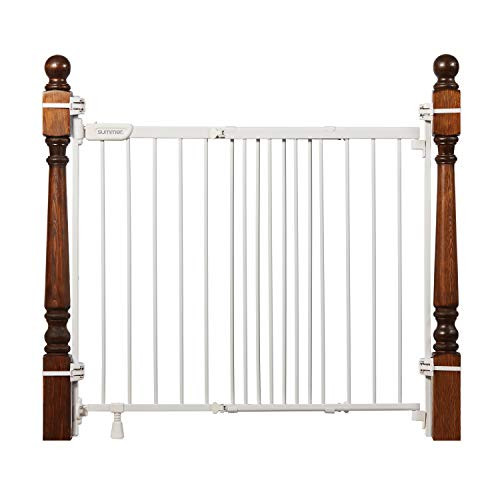 Ingenuity The Stairway+ 46W Series, 32"-48" Wide, 32.5" Tall, Baby Gate for Stairs, Dog Gate Indoor with Door for Banister to Banister Installation - White Metal | Amazon (US)