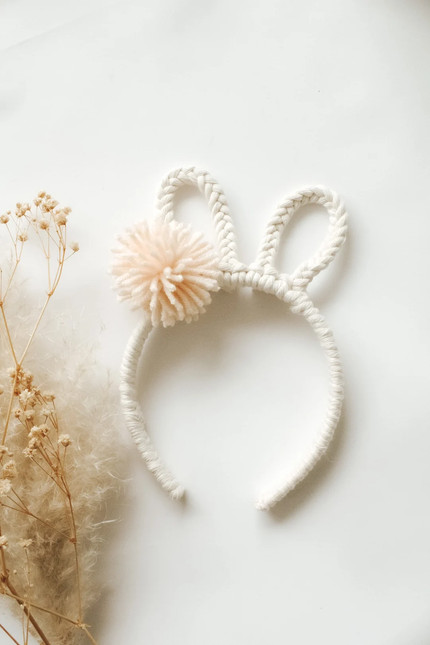 Click for more info about Macrame easter bunny ears/ Boho bunny ears for boys and girls/ Easter basket filler/ Toddler and ...
