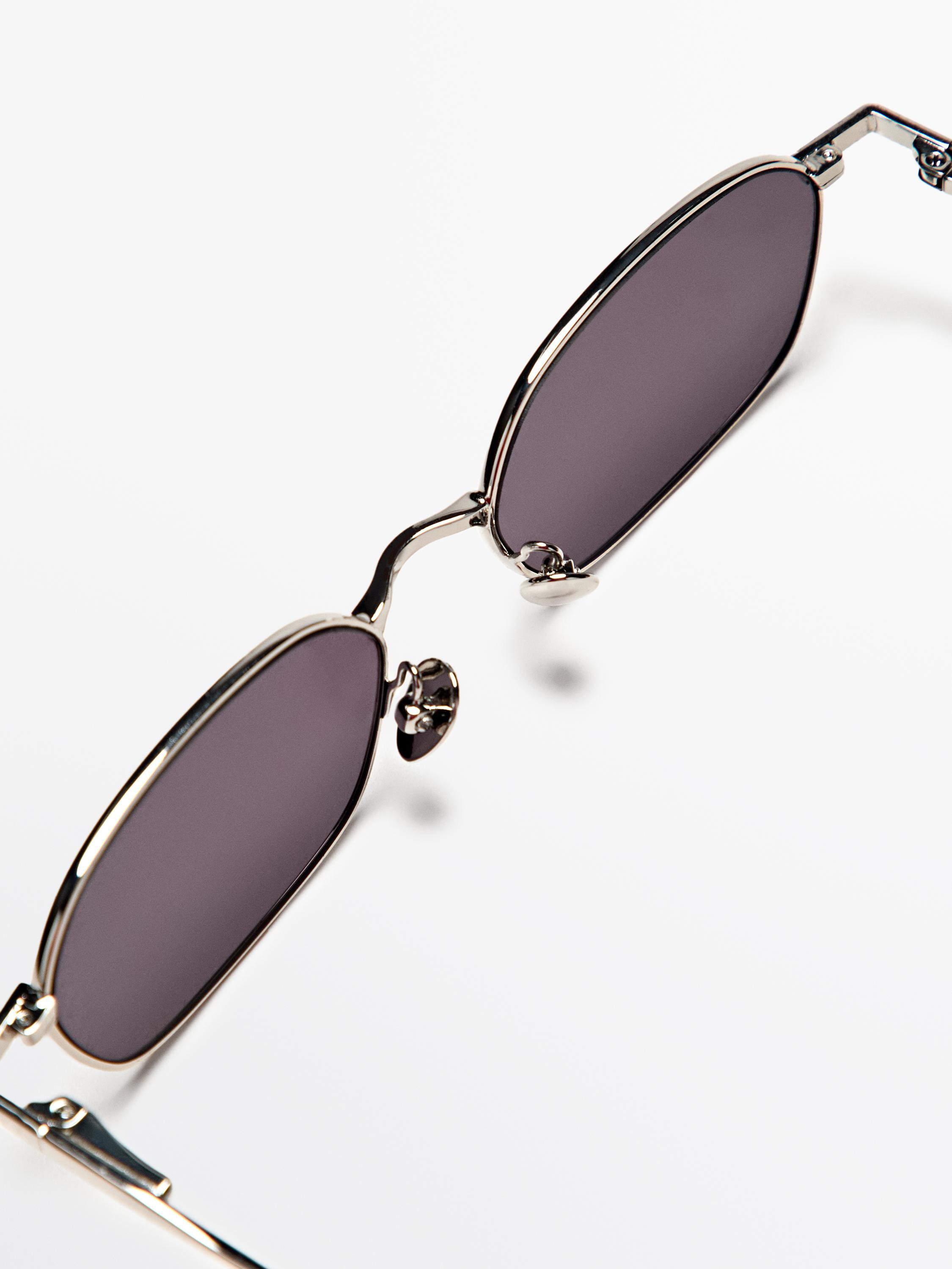 Hexagonal metal sunglasses | Massimo Dutti UK