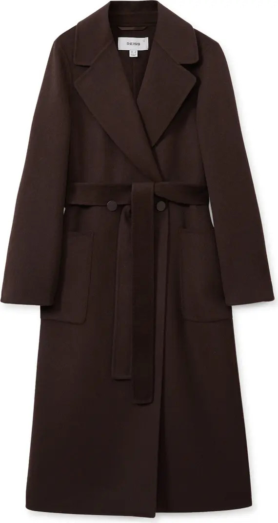 Lucia Tie Waist Wool Blend Coat | Nordstrom