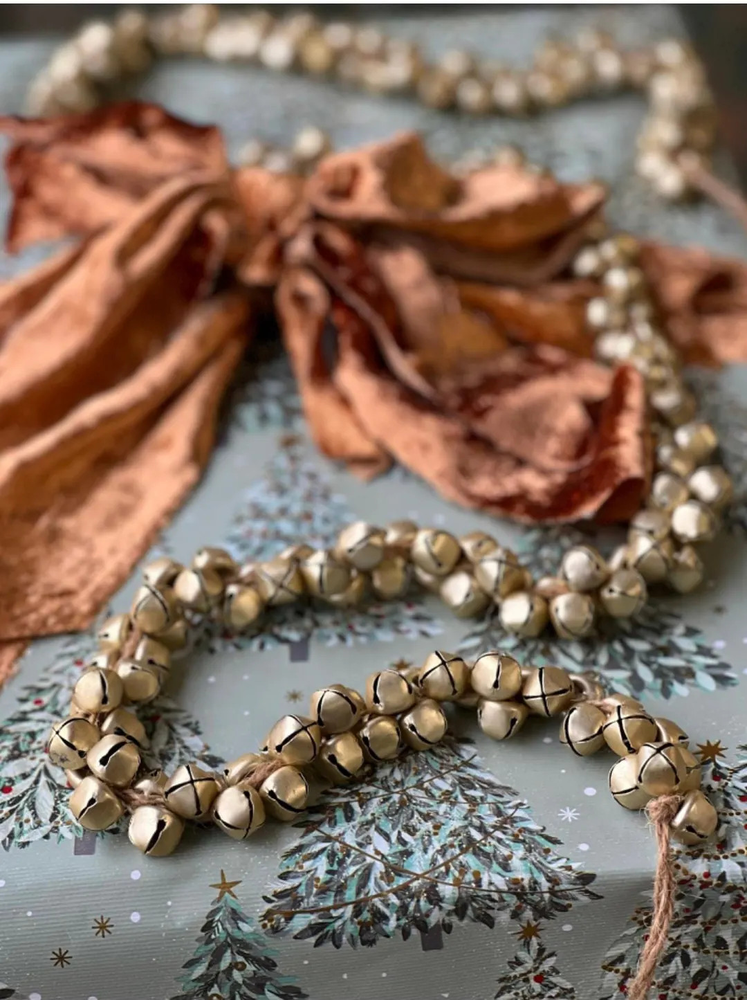 Christmas 4ft Garland , Gold Tiny Bell Garland, Fun Decoration, Christmas Jingle All the Way Garl... | Etsy (US)