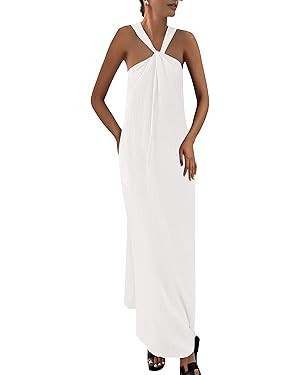 PRETTYGARDEN Womens 2025 Casual Long Summer Dresses Sleeveless Strappy Loose Flowy Beach Vacation... | Amazon (US)