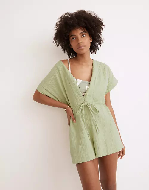 Lightestspun Cover-Up Drawstring Romper | Madewell