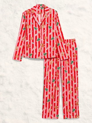 Printed Flannel Pajama Pant Set for Women | Old Navy (US)