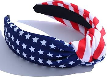 CULHEITE American Flag Knotted Headband Independence Day USA Patriotic Stars Stripes Twist Hair A... | Amazon (US)