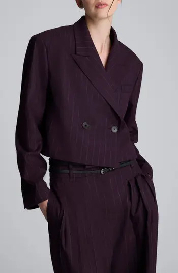 Kenneth Cole Double Breasted Crop Boyfriend Blazer | Nordstrom | Nordstrom