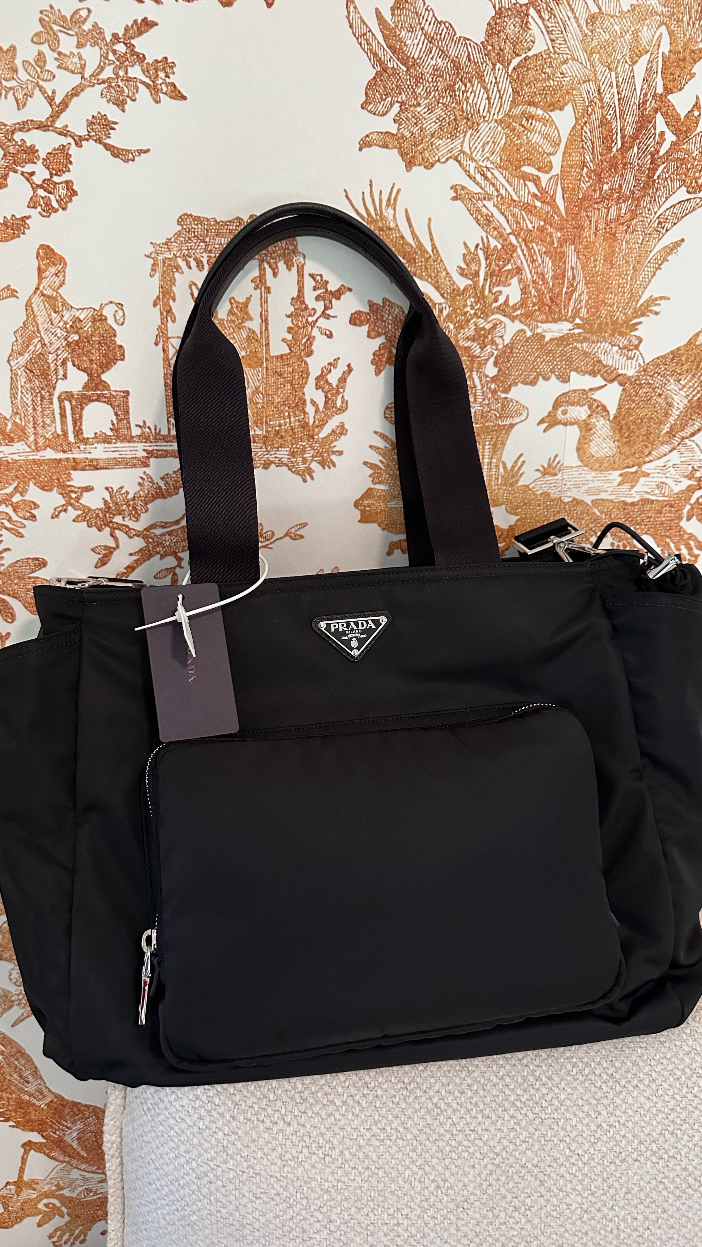 My Prada diaper bag I’m planning to use with my babies!! A fun splurge to be spoiled with 🙃

Wearing a size medium in my Tuckernuck flag sweater and Amazon black maternity leggings.

#LTKItBag #LTKBaby #LTKBump