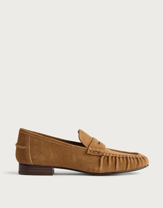 The Ashley Ruched Loafer in Suede | Madewell