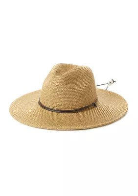 San Diego Hat Company Women's Pinched Crown Fedora with Chin Tie | Belk