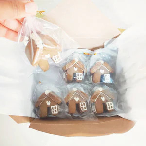 Mini Gingerbread House Cookies, Edible Mug Hugger Cookies | Etsy (US)