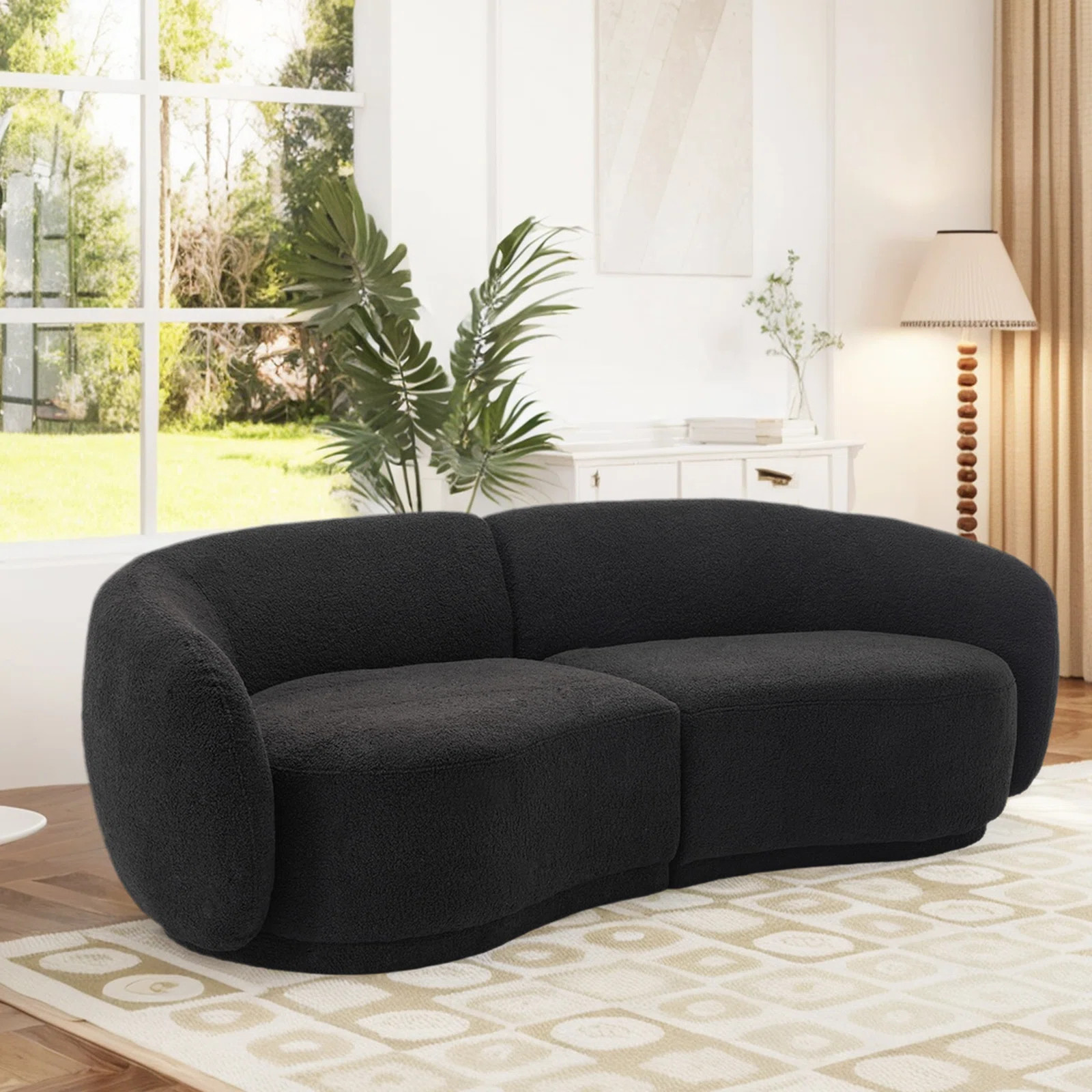 Latitude Run® Boucle Upholstered Loveseat Couch Sofa & Reviews | Wayfair | Wayfair North America