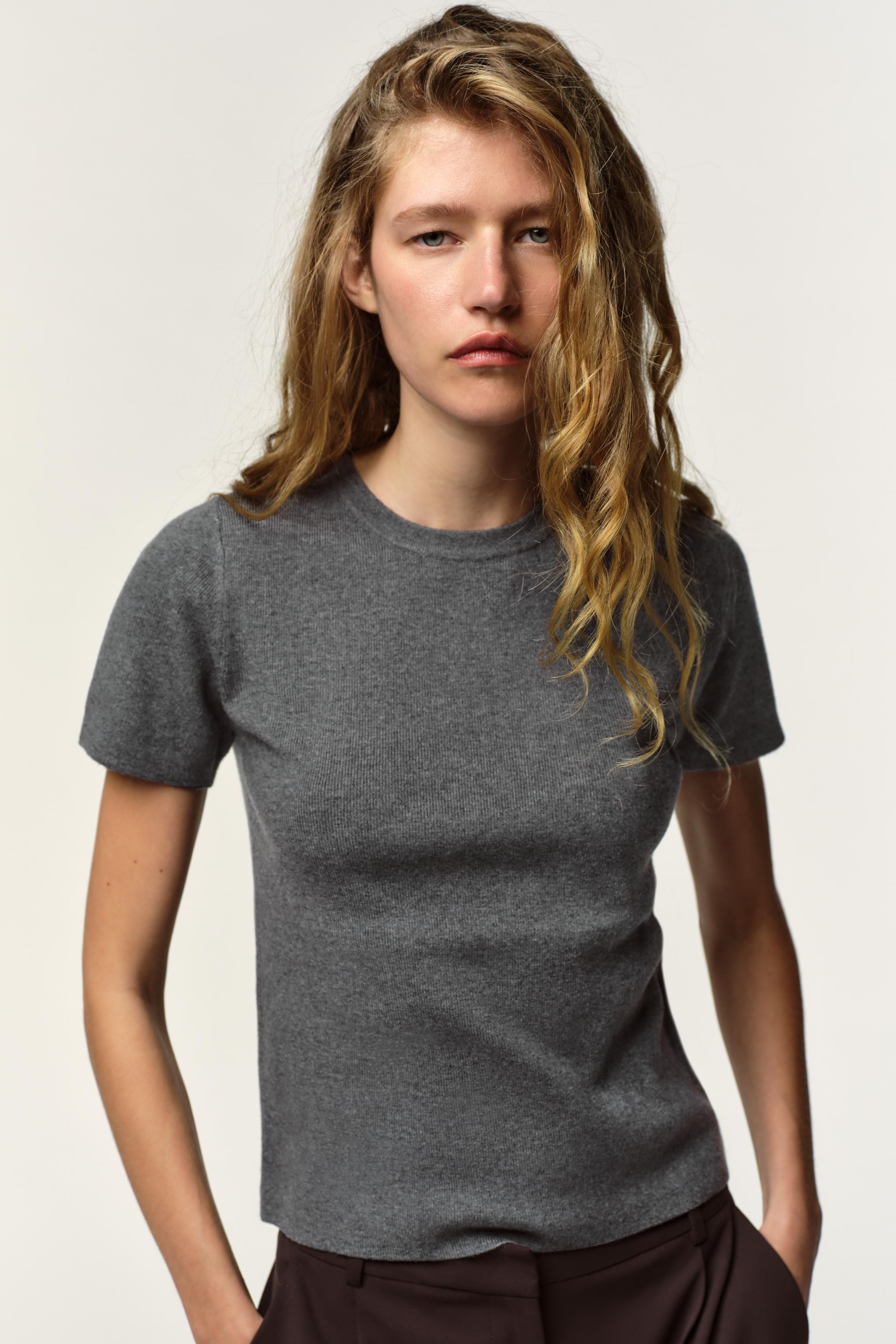SHORT SLEEVE SOFT-TOUCH KNIT JUMPER | Zara UK