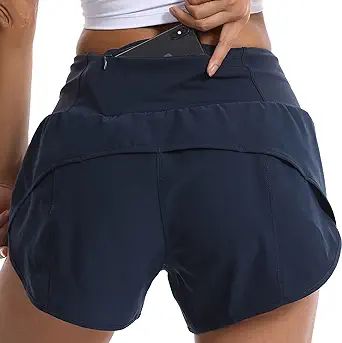 Kcutteyg Running Shorts for Women with Liner High Waisted Lightweight Womens Workout Shorts with ... | Amazon (US)