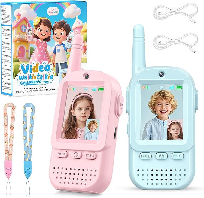 Video Walkie Talkies for Kids 2 Pack – Rechargeable Kids Walkie Talkies Intercom Toys for Age 3... | Amazon (US)