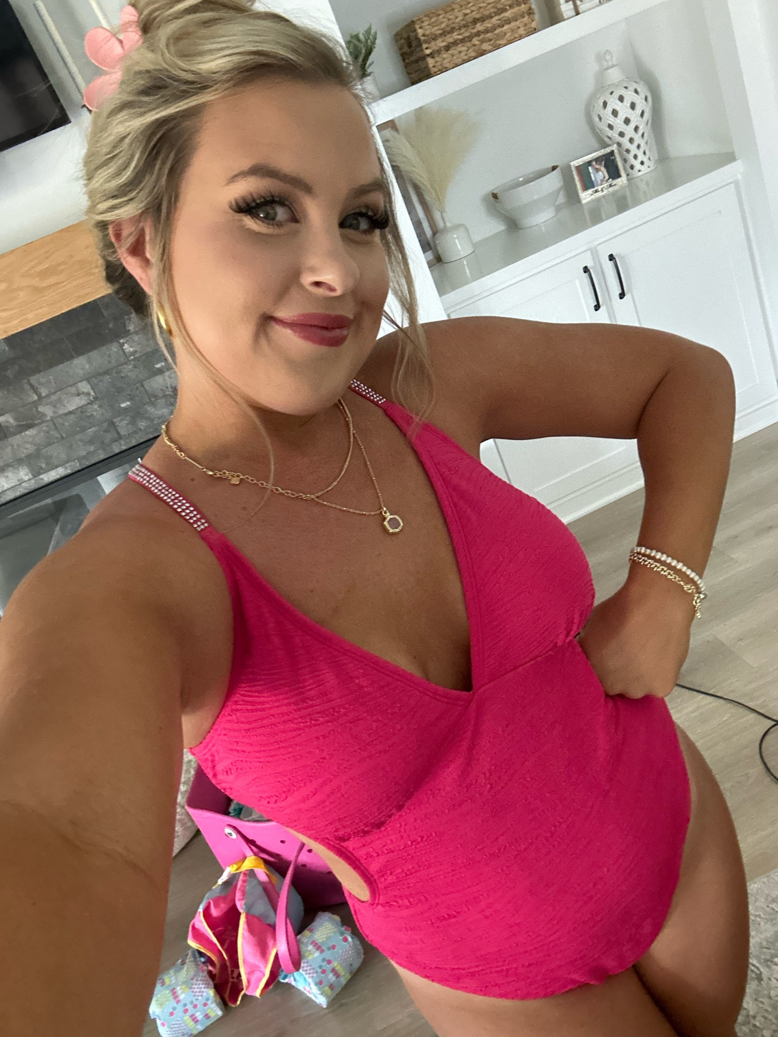 Cheeky Barbie swimsuit with rhinestones. Size M. True to size. #barbieswimsuits #barbieoutfits 

#LTKtravel #LTKswim