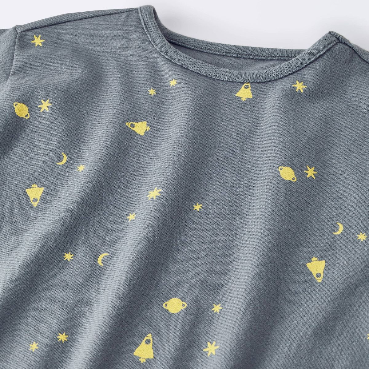 Baby Boys' Space Graphic Short Sleeve Romper - Cloud Island™ Charcoal Gray Newborn | Target