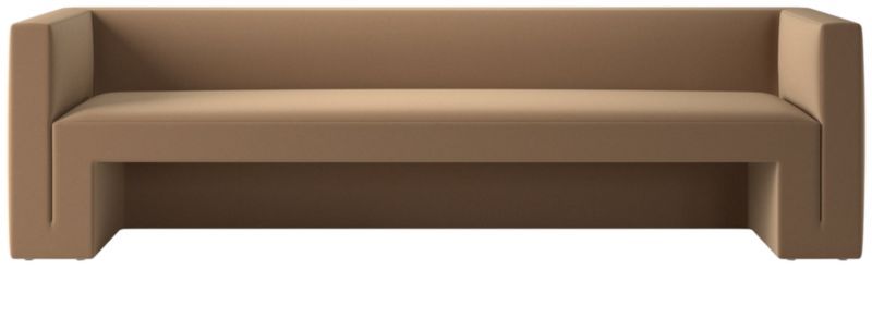 Matra Modern Light Brown Velvet Sofa | CB2 | CB2