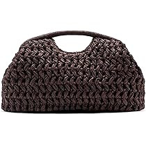 Large Straw Dumpling Clutch Purse for Women,Summer Vacation Beach Hobo Bag,Woven Evening Top Hanl... | Amazon (US)