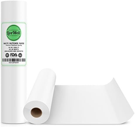 White Kraft Butcher Paper Roll USA - 18In x 200Ft (2400 Inch) - Food Grade – Great Smoking Wrap... | Amazon (US)