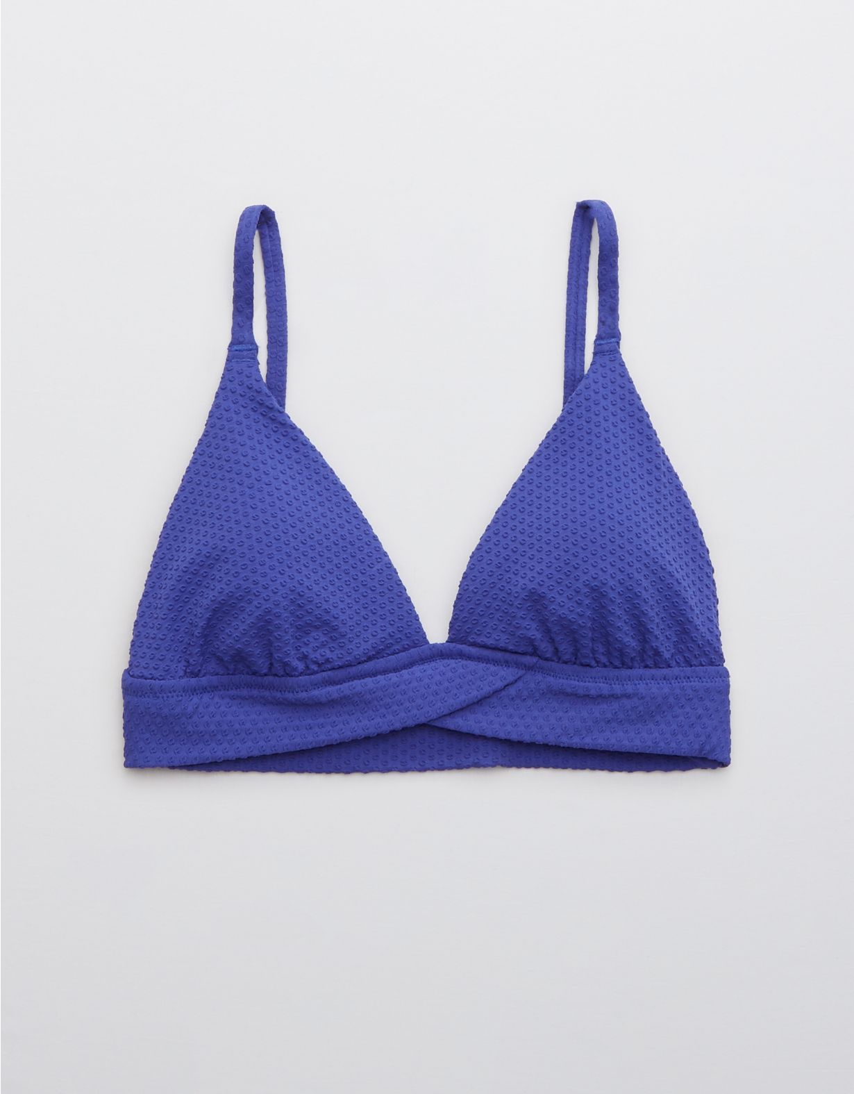 Aerie Jacquard Crossover Triangle Bikini Top | American Eagle Outfitters (US & CA)