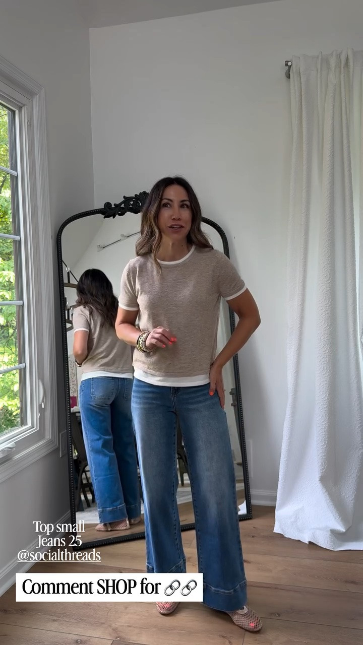 Small layered top. Jeans 25.

#LTKOver40 #LTKPetite