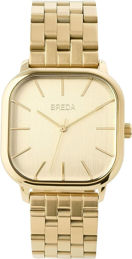 Breda Visser 1737 Square Wrist Watch with Stainless Steel Bracelet, 35MM | Amazon (US)