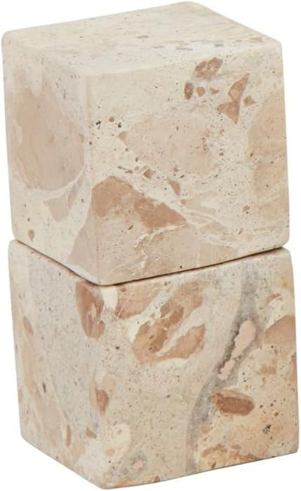 Mud Pie Taupe Marble Cube Salt Pepper; 2" x 2" | Amazon (US)
