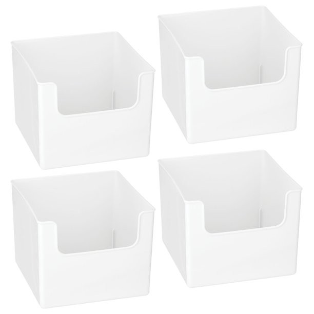 mDesign Plastic Open Front Food Storage Bin for Kitchen Cabinet, Pantry, Shelf, Fridge/Freezer - ... | Walmart (US)