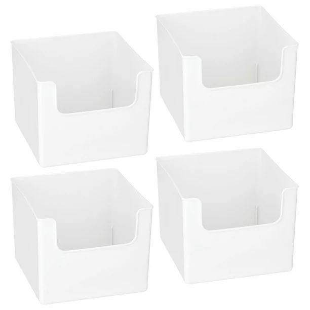mDesign Plastic Open Front Food Storage Bin for Kitchen Cabinet, Pantry, Shelf, Fridge/Freezer - ... | Walmart (US)