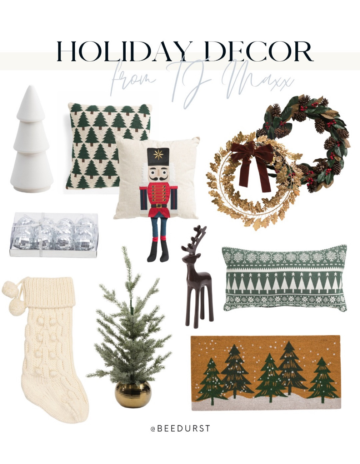 Christmas decor from TJ Maxx, holiday decor, Christmas throw pillow, Christmas doormat, Christmas stocking

#LTKHoliday #LTKhome #LTKfindsunder50