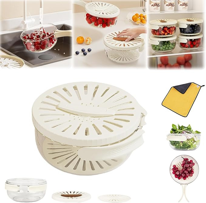 UZTK-multifunctional fruit washing bowl-2-In-1 Drain And Fruit Washing Bowl With Filter, Multi-Fu... | Amazon (US)