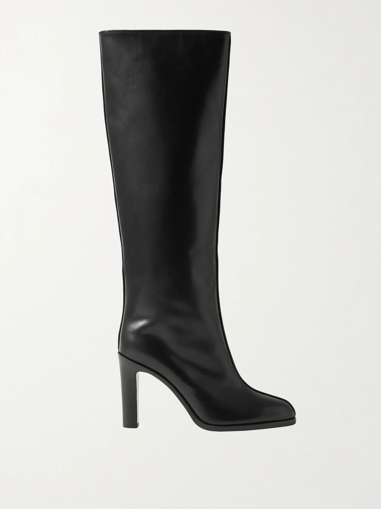 The Row - Paneled Leather Knee Boots - Black | NET-A-PORTER (US)