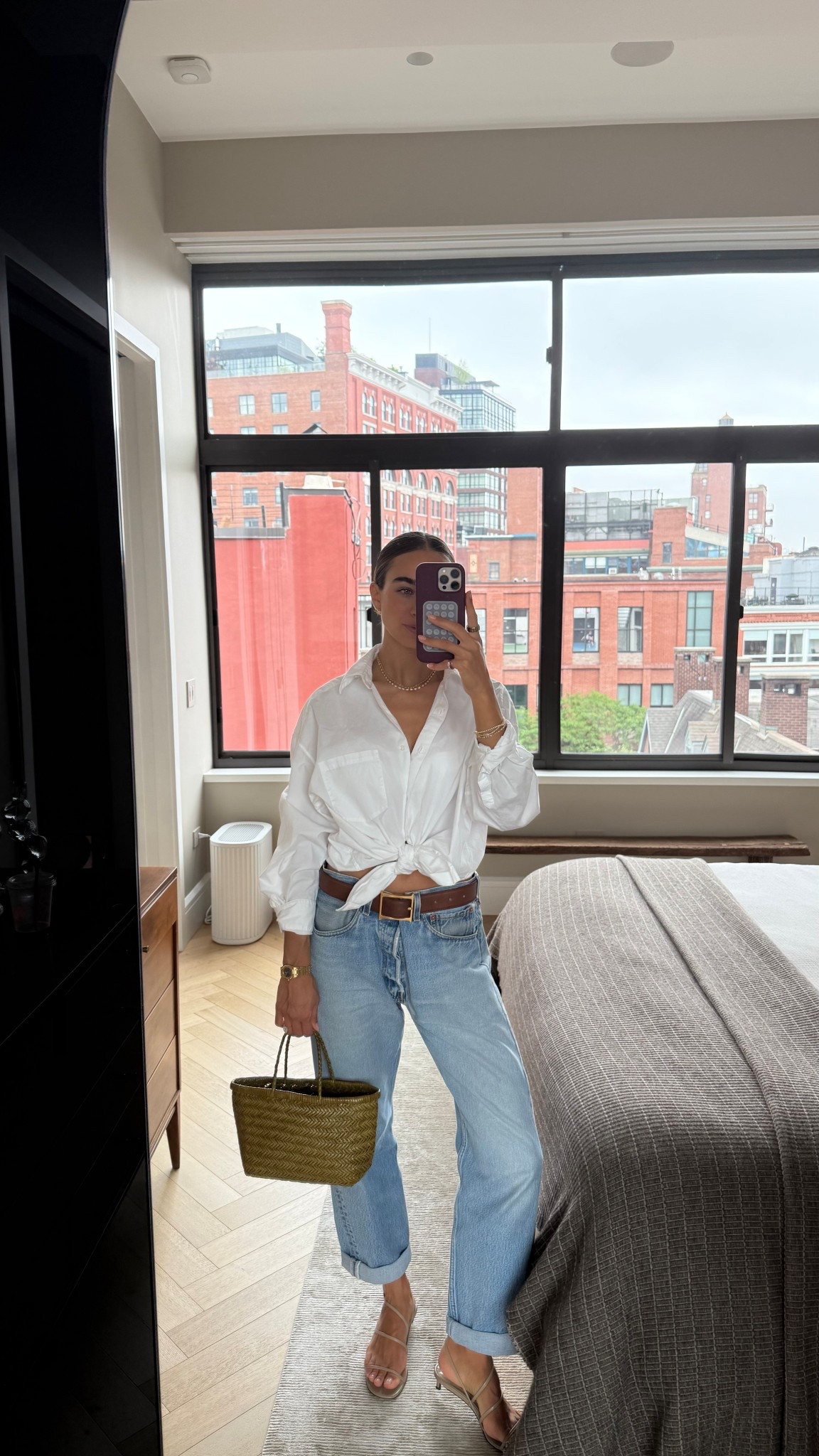 Solid and striped top
Helsa belt
Levi’s jeans
Khaite shoes
Woven tote 

#LTKFindsUnder100 #LTKWorkwear #LTKSeasonal