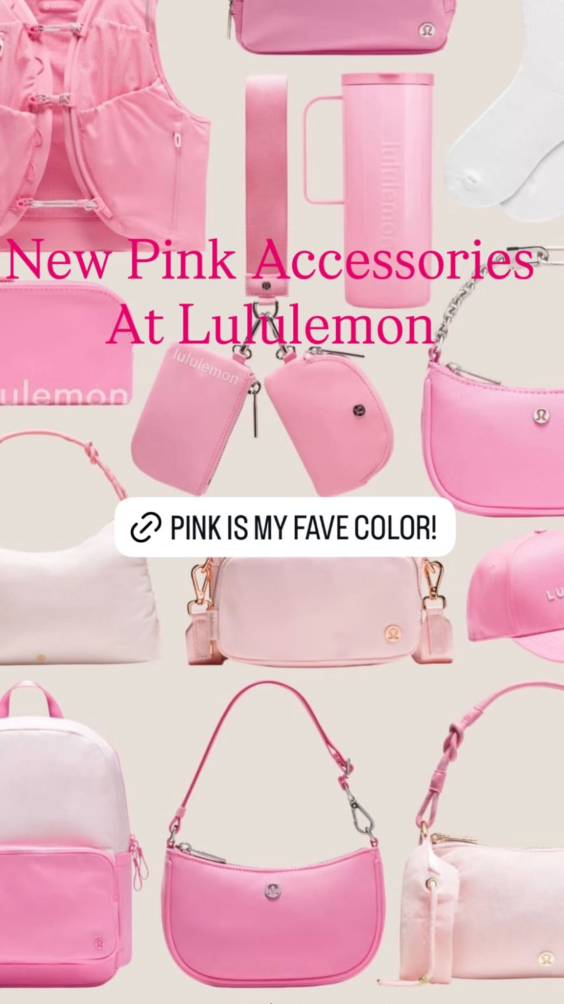 Lululemon accessories
Pink accessories
Pink pink pink 
Lululemon new arrivals 
Spring 2026

#LTKfitnessgoals #LTKActive #LTKmomlife