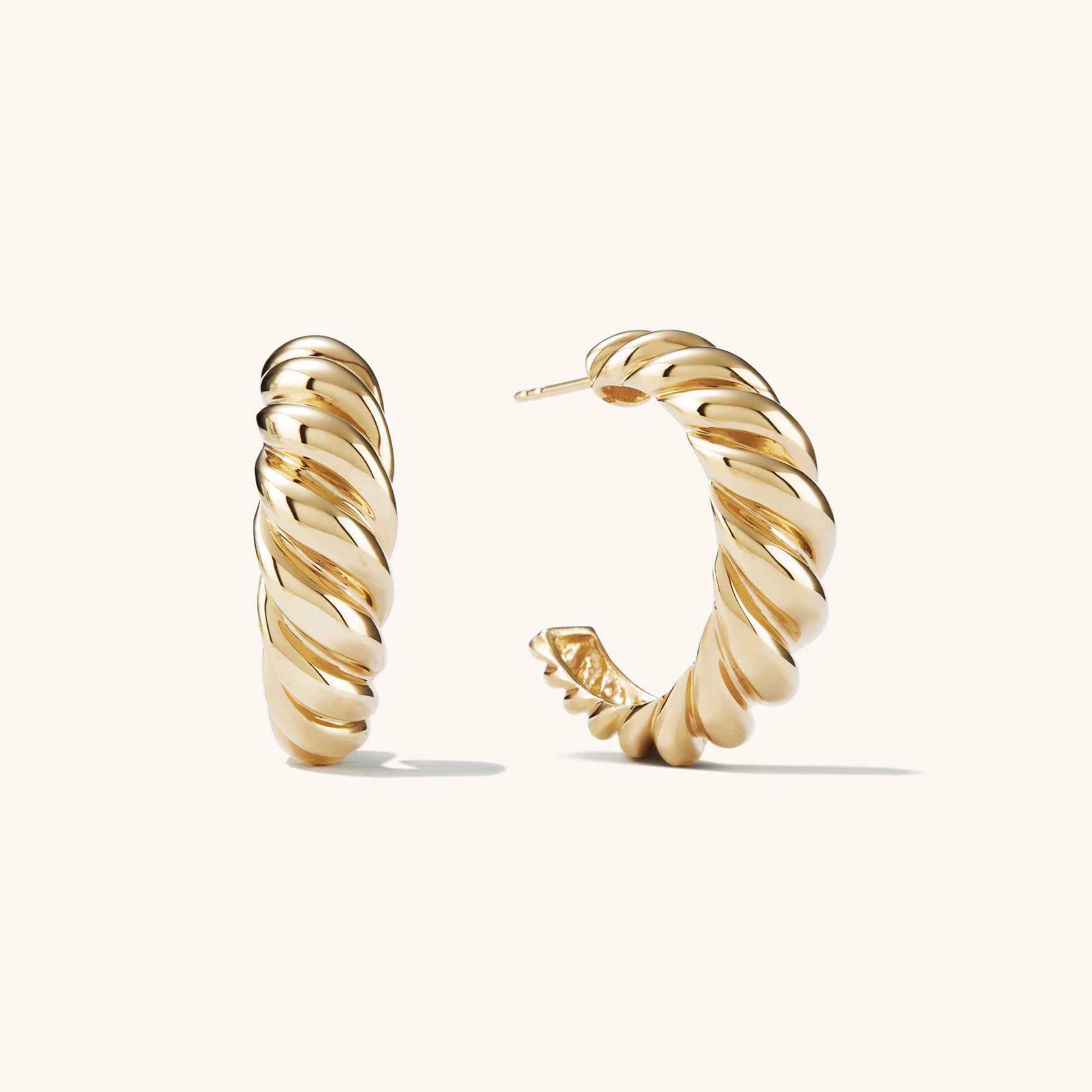 Croissant dôme hoop earrings | Mejuri (Global)